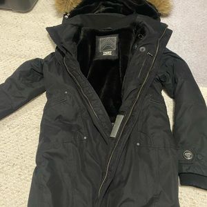 TNA aritzia long winter jacket fur